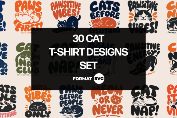 30 Cat SVG Design Bundle: A Modern Creative Asset
