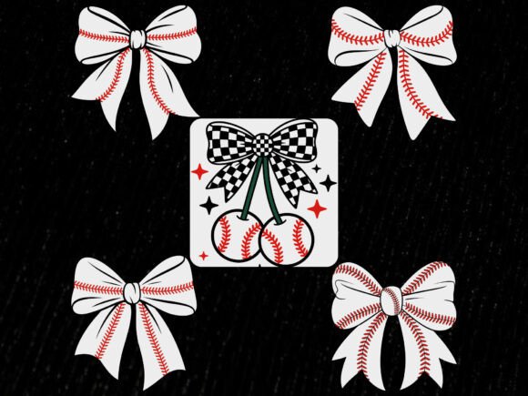 5 Baseball Bow SVG: Coquette Shirt Design for Creative Projects