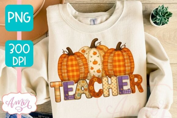 Autumn-Inspired Teacher Sublimation Design PNG