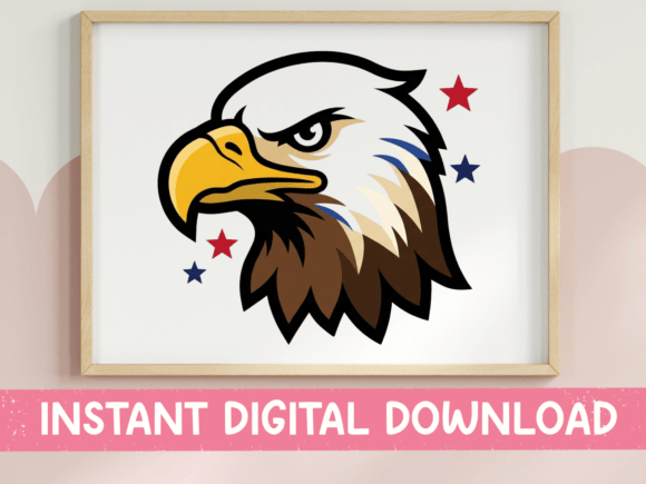 Bold Bald Eagle Patriotic Design: A Powerful Graphic Asset