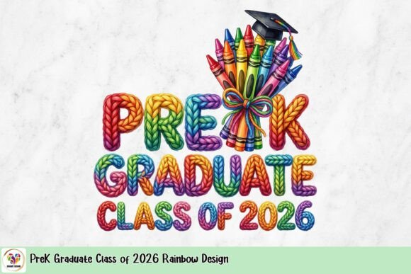 Celebrate Milestones: The PreK Graduate Class of 2026 Rainbow Design