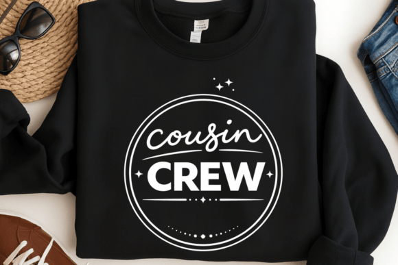 Cousin Crew Family Shirt Design PNG: A Modern Graphic Asset