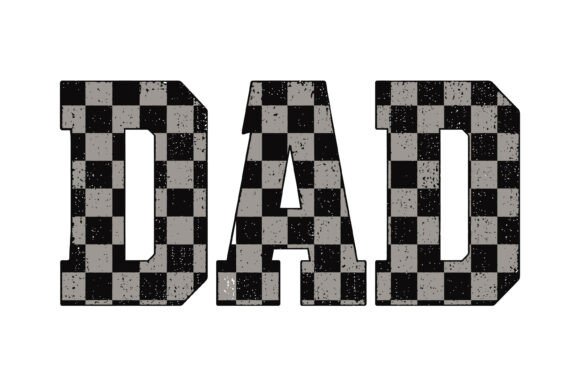 Dad Checkered Vintage Design: Retro Typography for Modern Projects