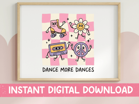 Dance More Dances: Retro SVG Design for Vibrant Projects