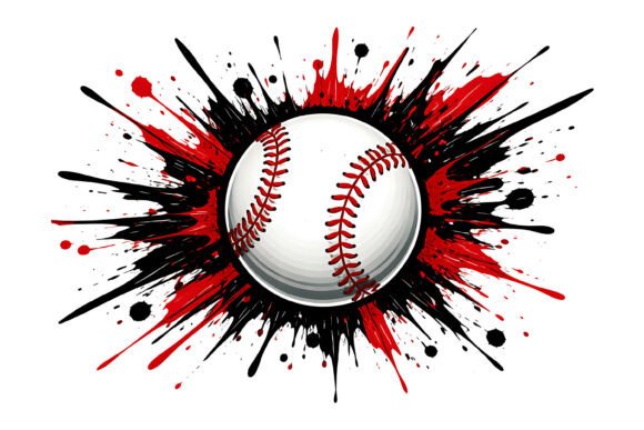 Dynamic Baseball Splash Sport Design for Modern Branding