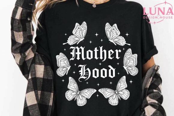 Elegant Gothic Motherhood PNG for Creative Projects