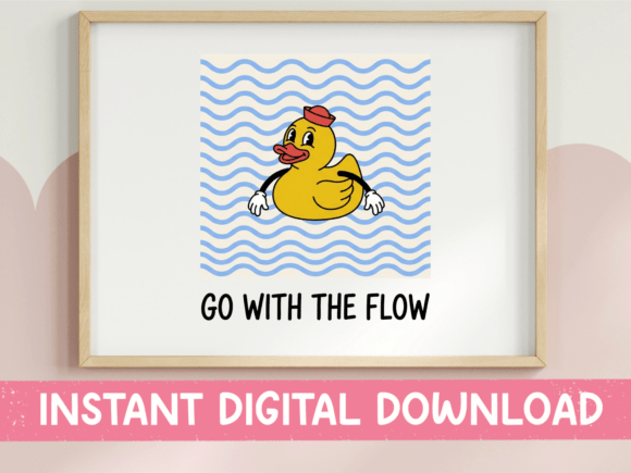 Go with the Flow SVG Design: Adorable Sailor Duck Art