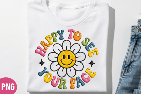 Happy to See Your Face: A Vibrant T-Shirt Design for Creative Projects