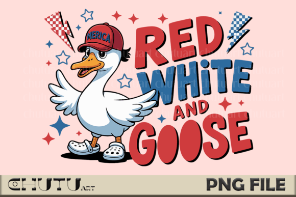 Red White Goose PNG: Sassy Graphic Design Asset