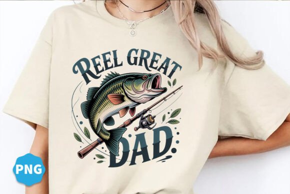 Reel Great Dad Png: Sublimation Design for Father's Day