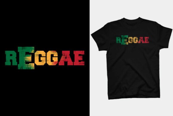 T-SHIRT DESIGN - REGGAE: Creative Illustrations & Typography