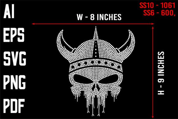 Viking Skull Rhinestone Design: Bold Norse Visuals
